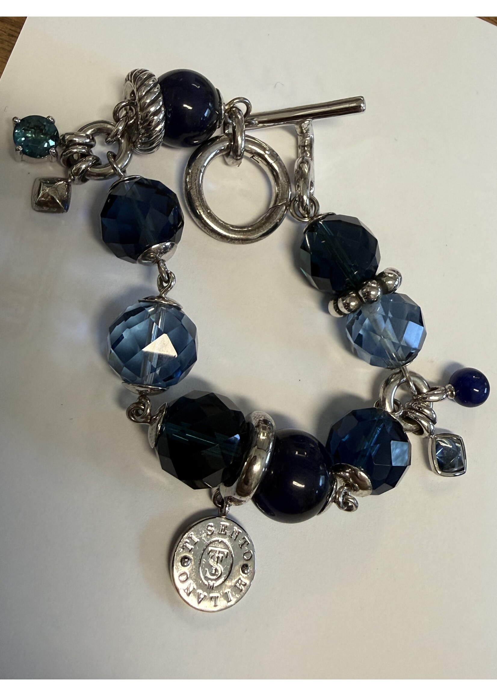 Vintage & Occasion Ti Sento armband met blauwe stenen - lengte