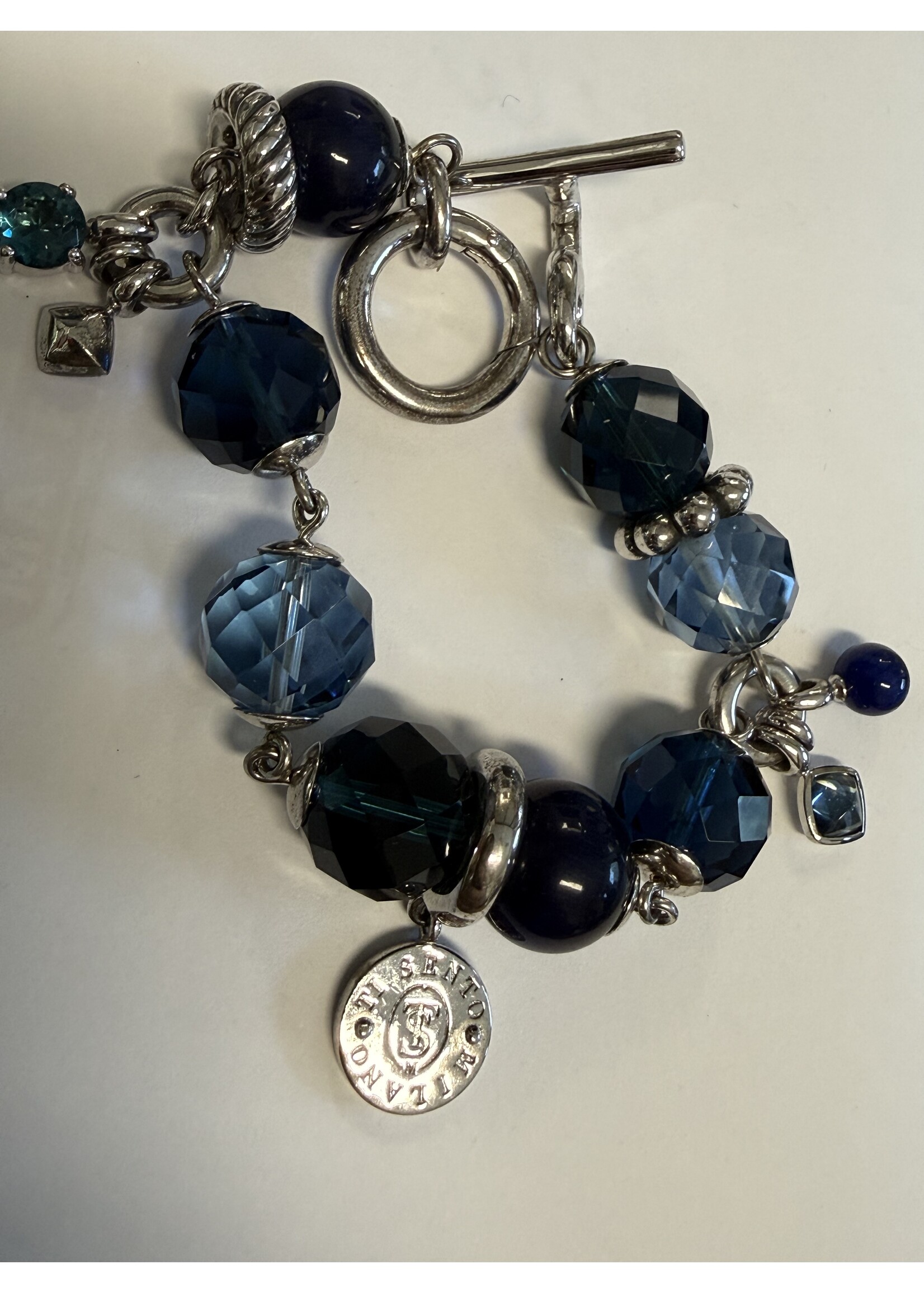 Vintage & Occasion Ti Sento armband met blauwe stenen - lengte