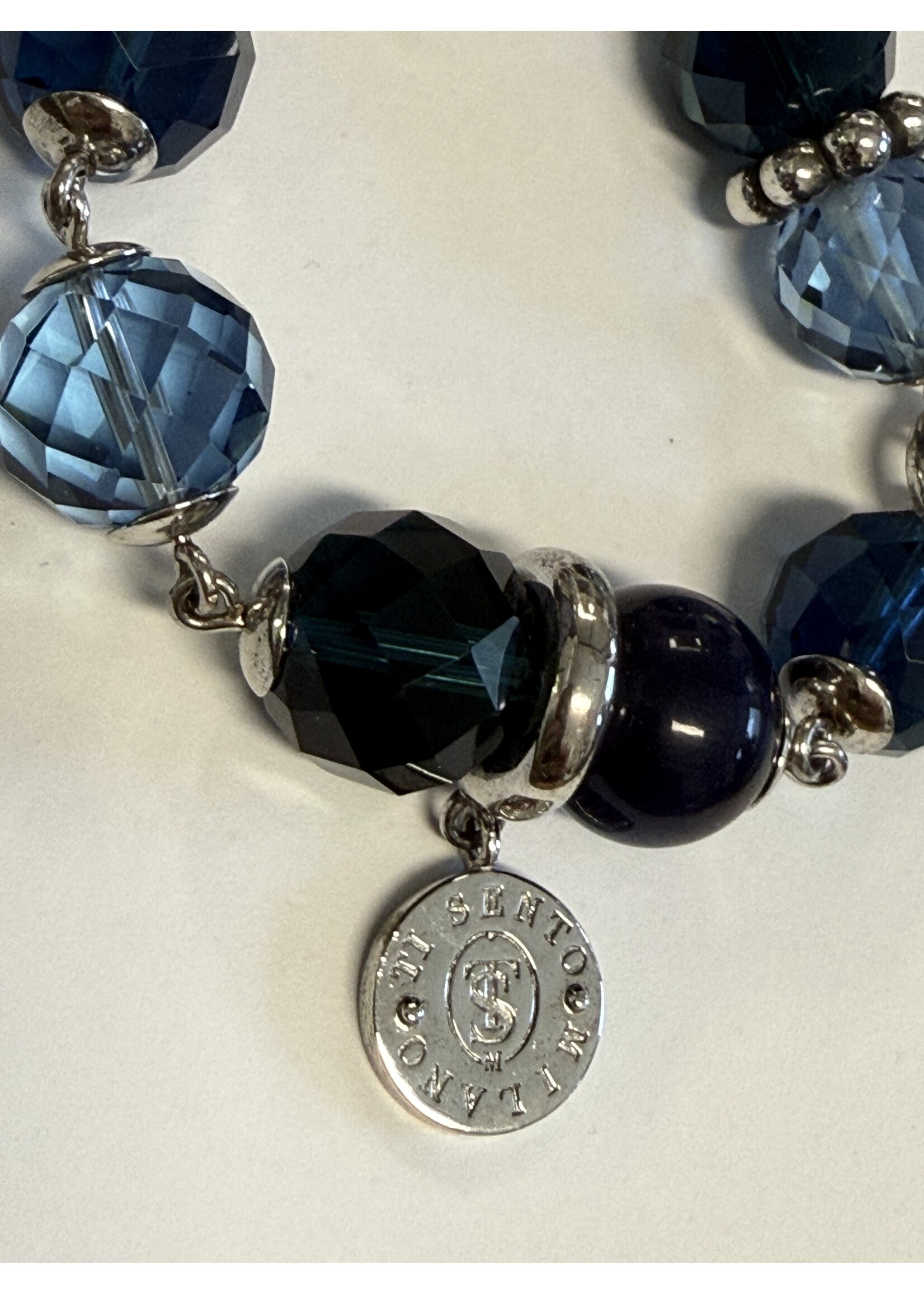 Vintage & Occasion Ti Sento armband met blauwe stenen - lengte