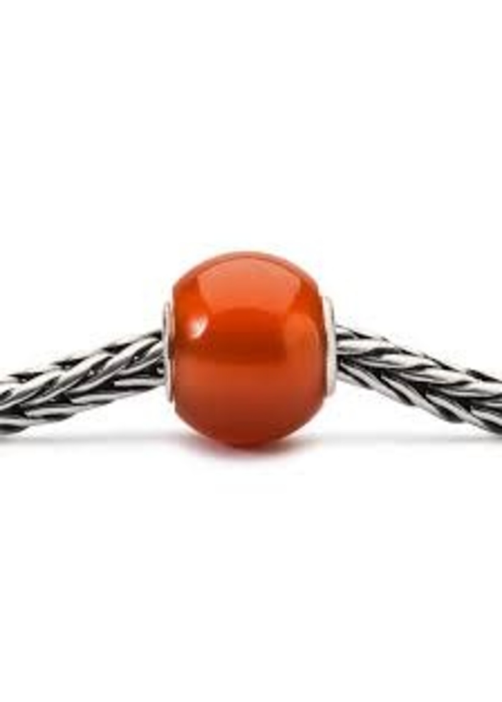 Vintage & Occasion Trollbeads Rode onyx, rond TSTBE-00023
