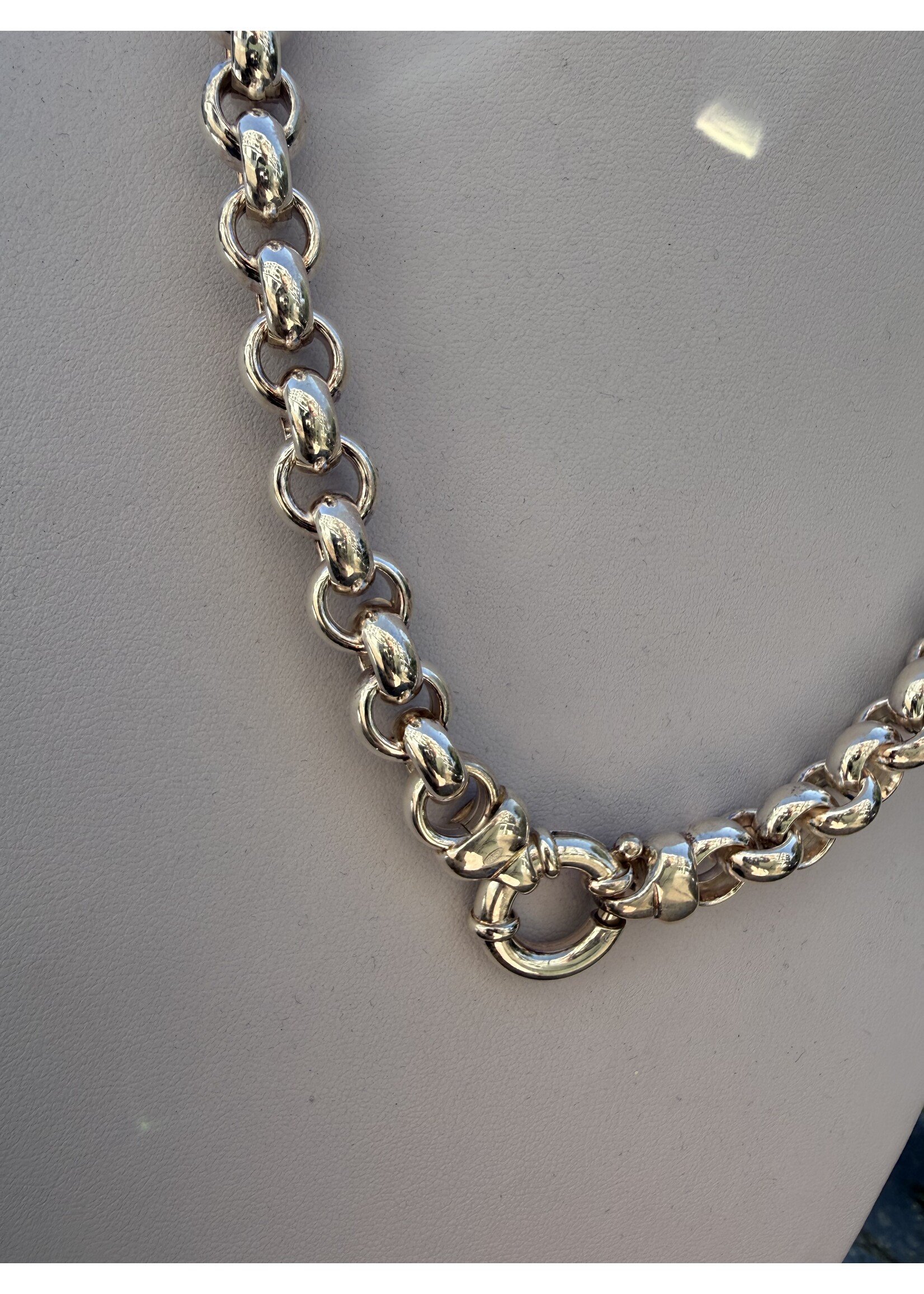 Vintage & Occasion Zilveren jasseron collier lengte