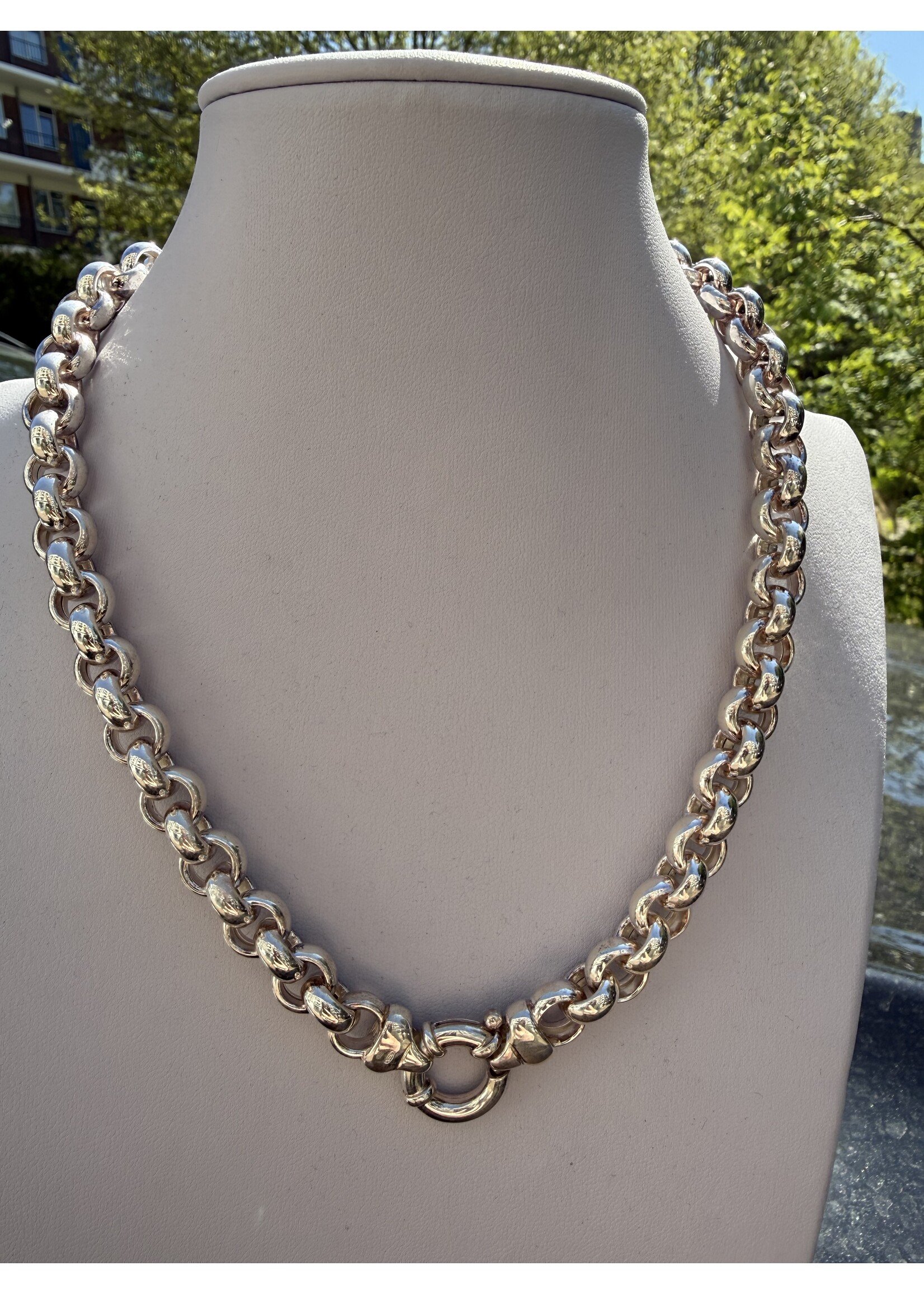 Vintage & Occasion Zilveren jasseron collier lengte