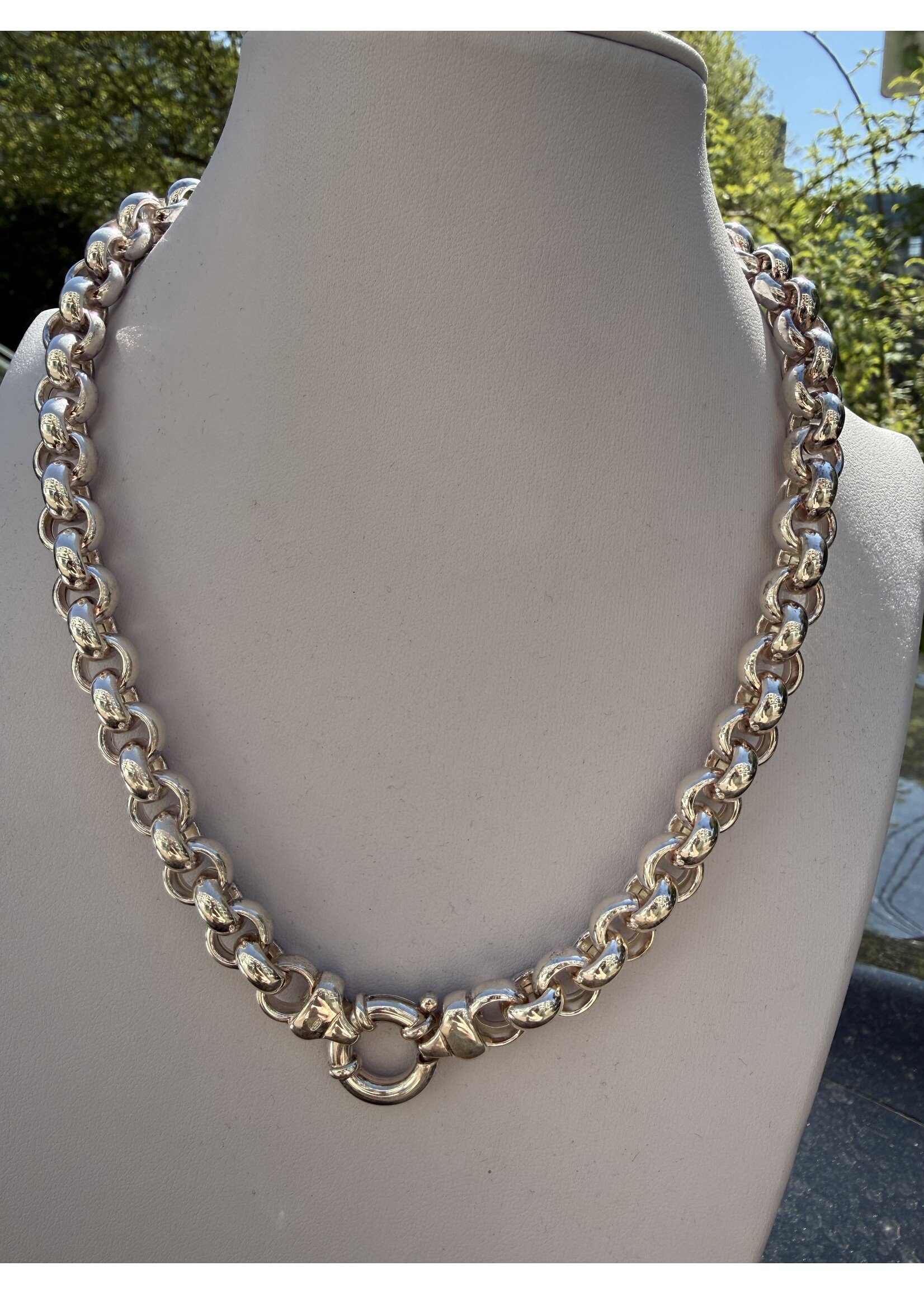 Vintage & Occasion Zilveren jasseron collier lengte