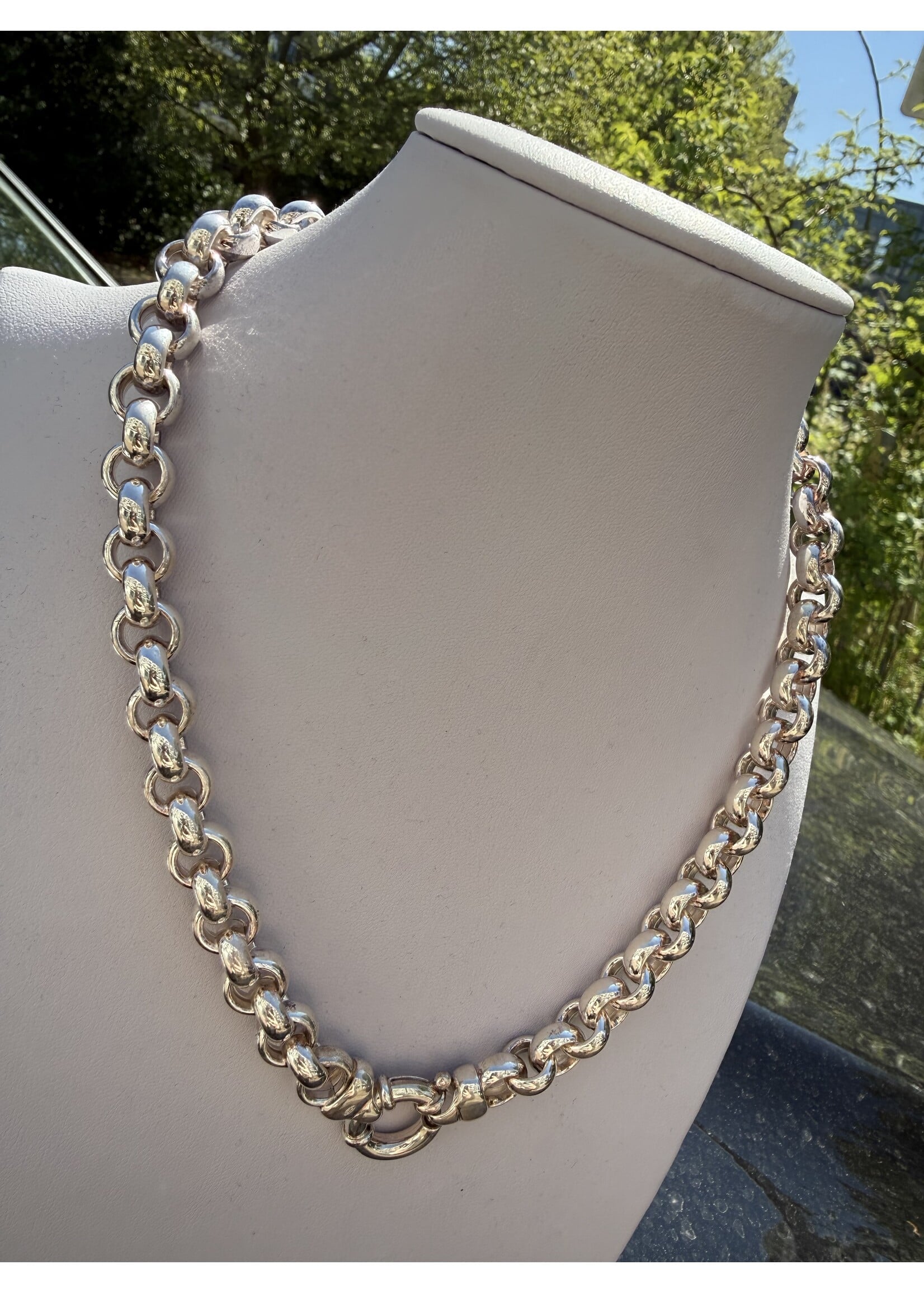 Vintage & Occasion Zilveren jasseron collier lengte