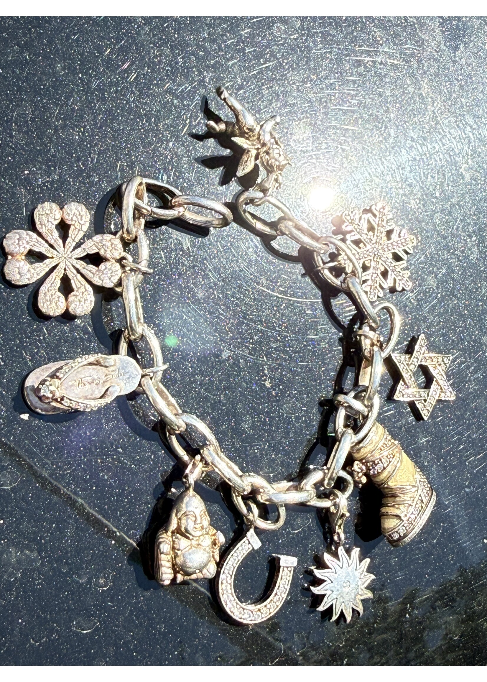 Vintage & Occasion Volle thomas Sabo armband met diverse bedels