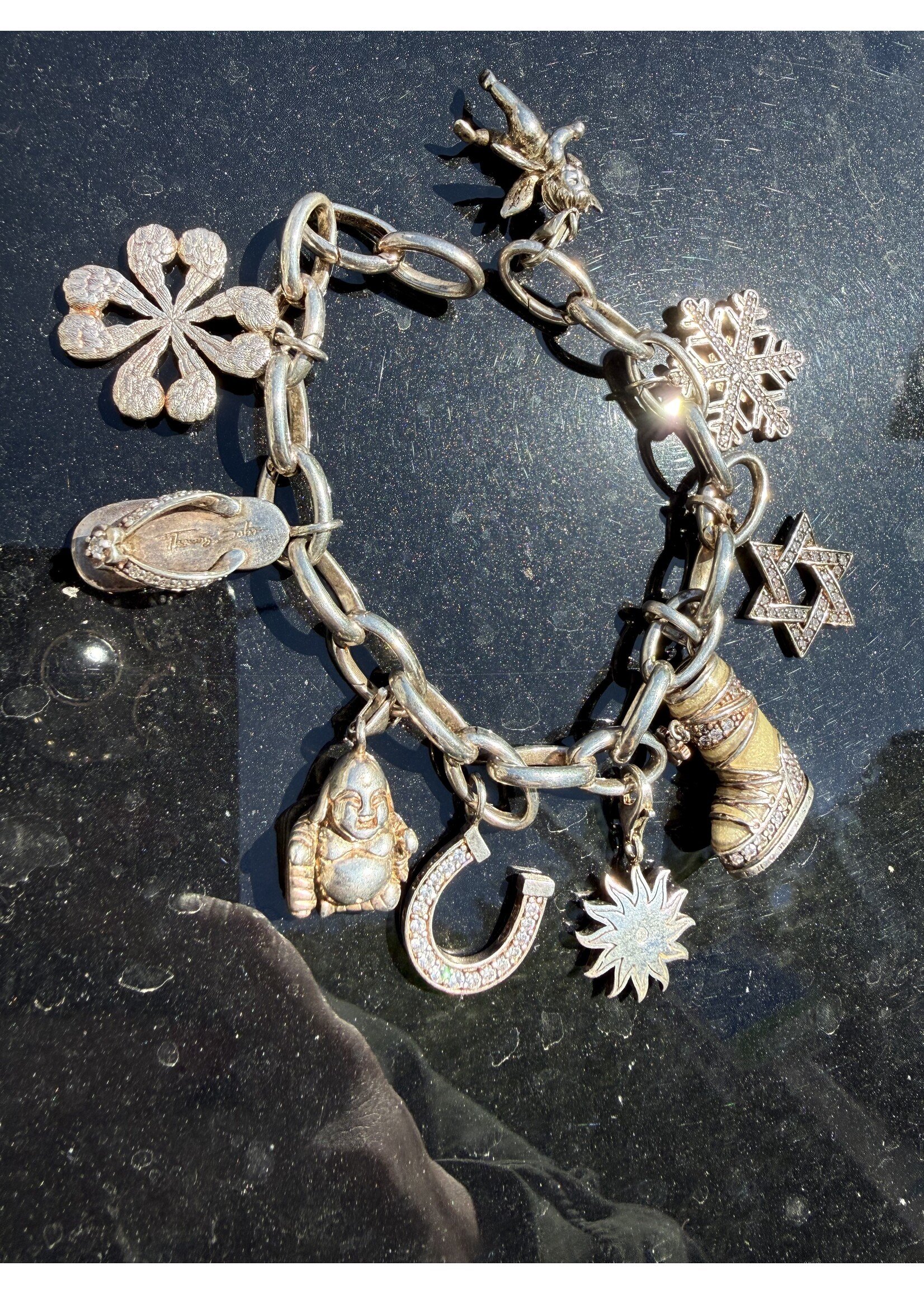 Vintage & Occasion Volle thomas Sabo armband met diverse bedels