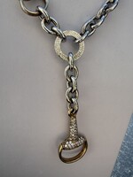 Vintage & Occasion Zilveren colier met paarden bit rosé verguld