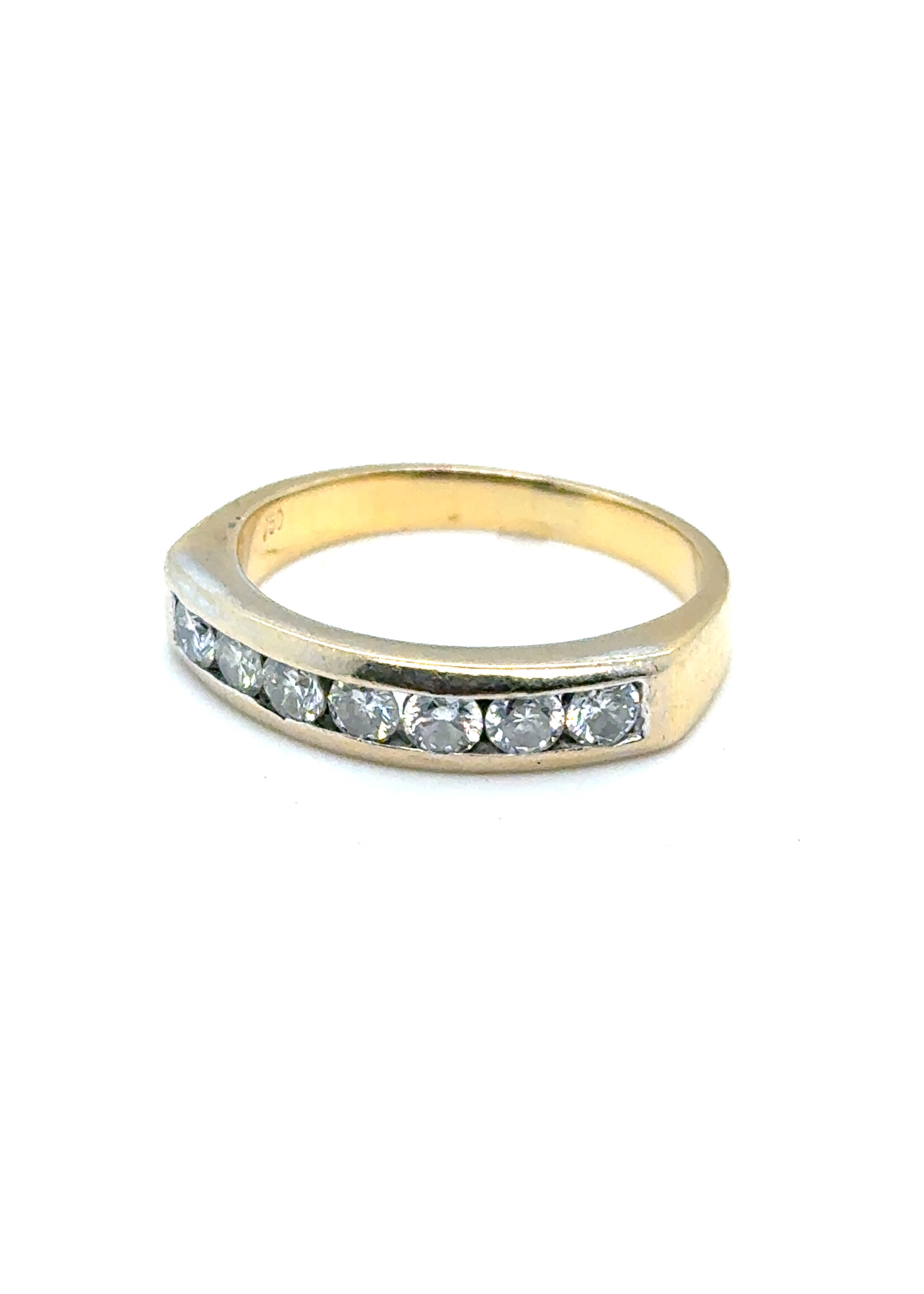 Vintage & Occasion Occasion gouden 18K rijring met & diamanten 0.70ct