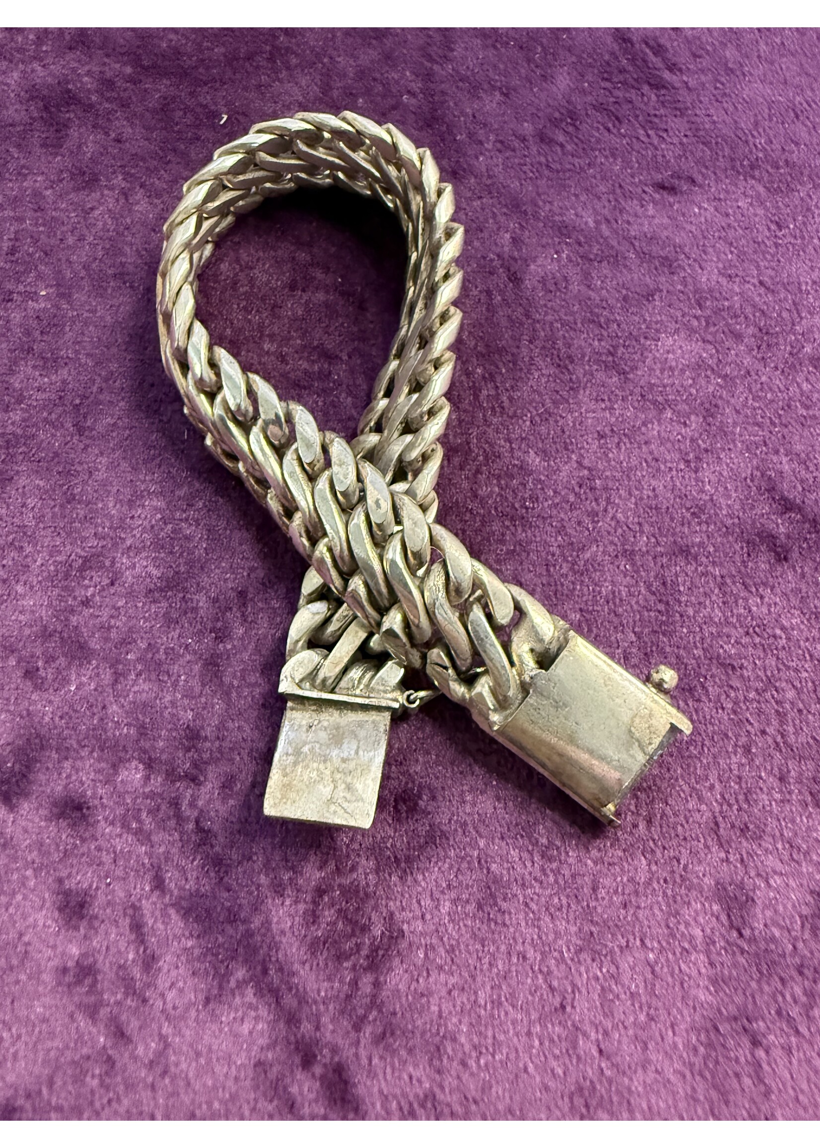 Vintage & Occasion zilveren schakelarmband grove schakel