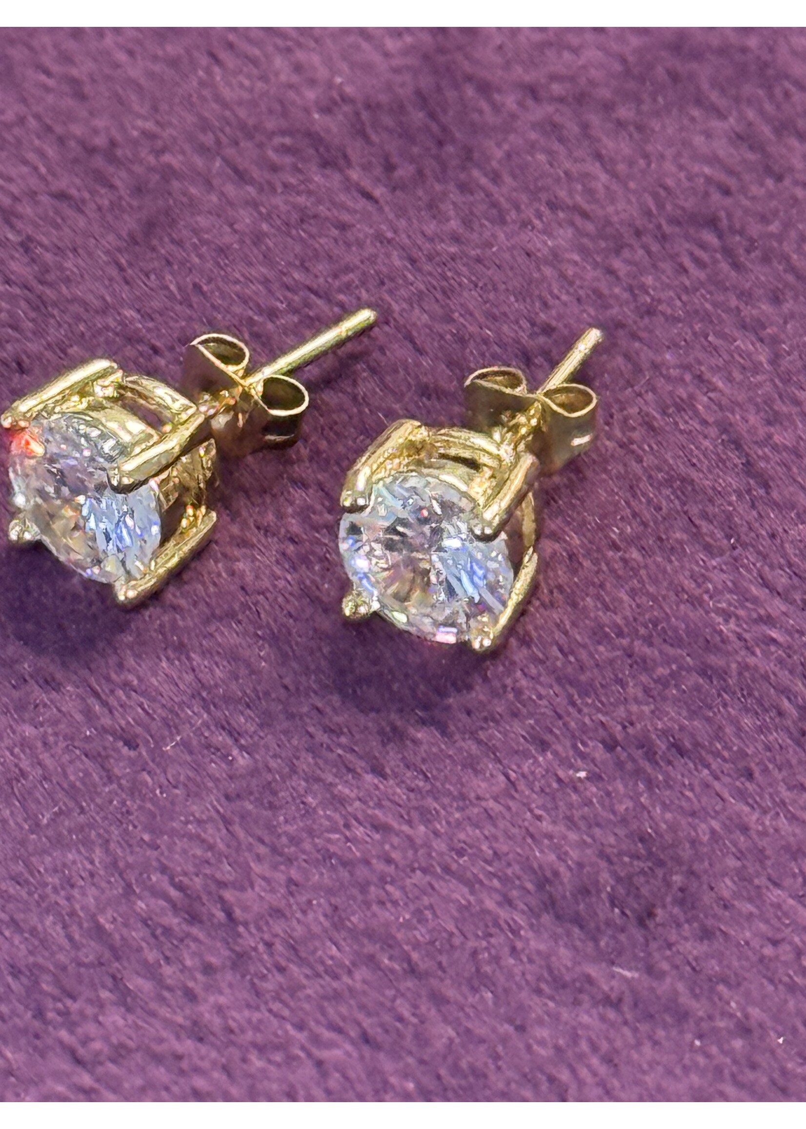 Cataleya jewels Solitair oorknoppen 7mm goudkleur