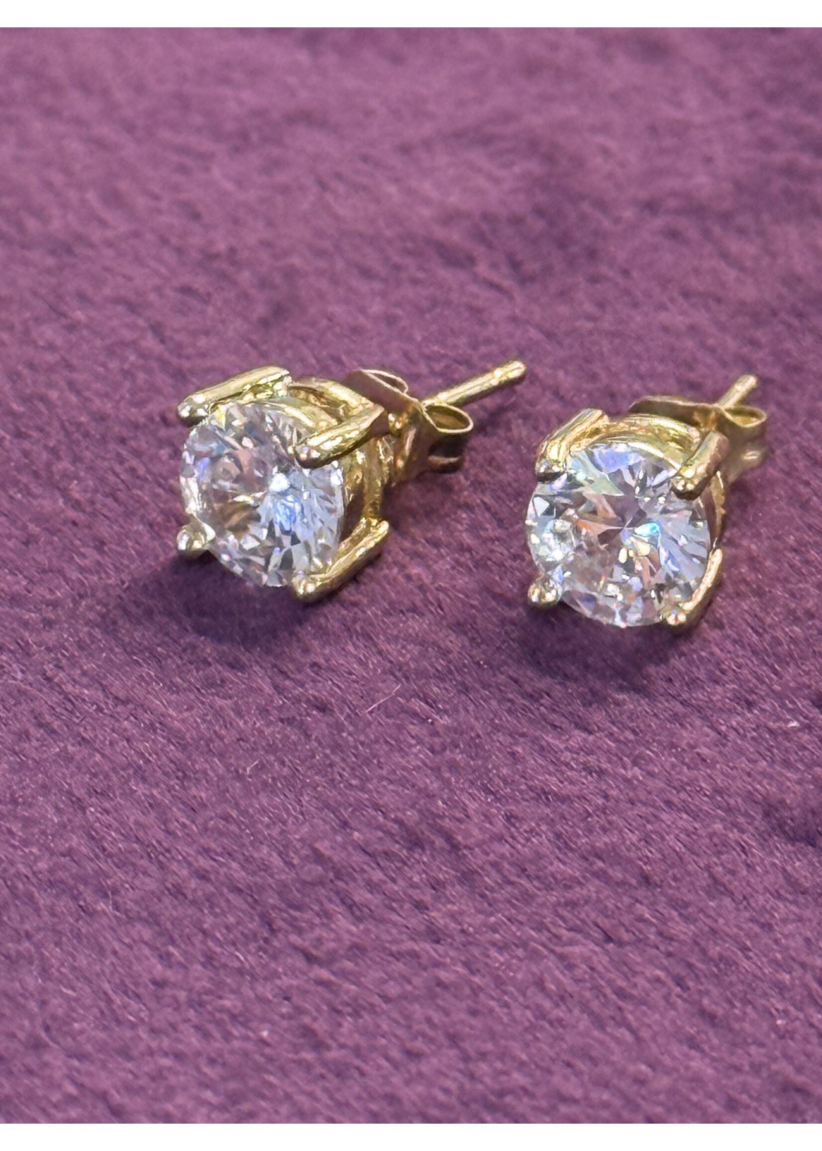 Cataleya jewels Solitair oorknoppen 7mm goudkleur
