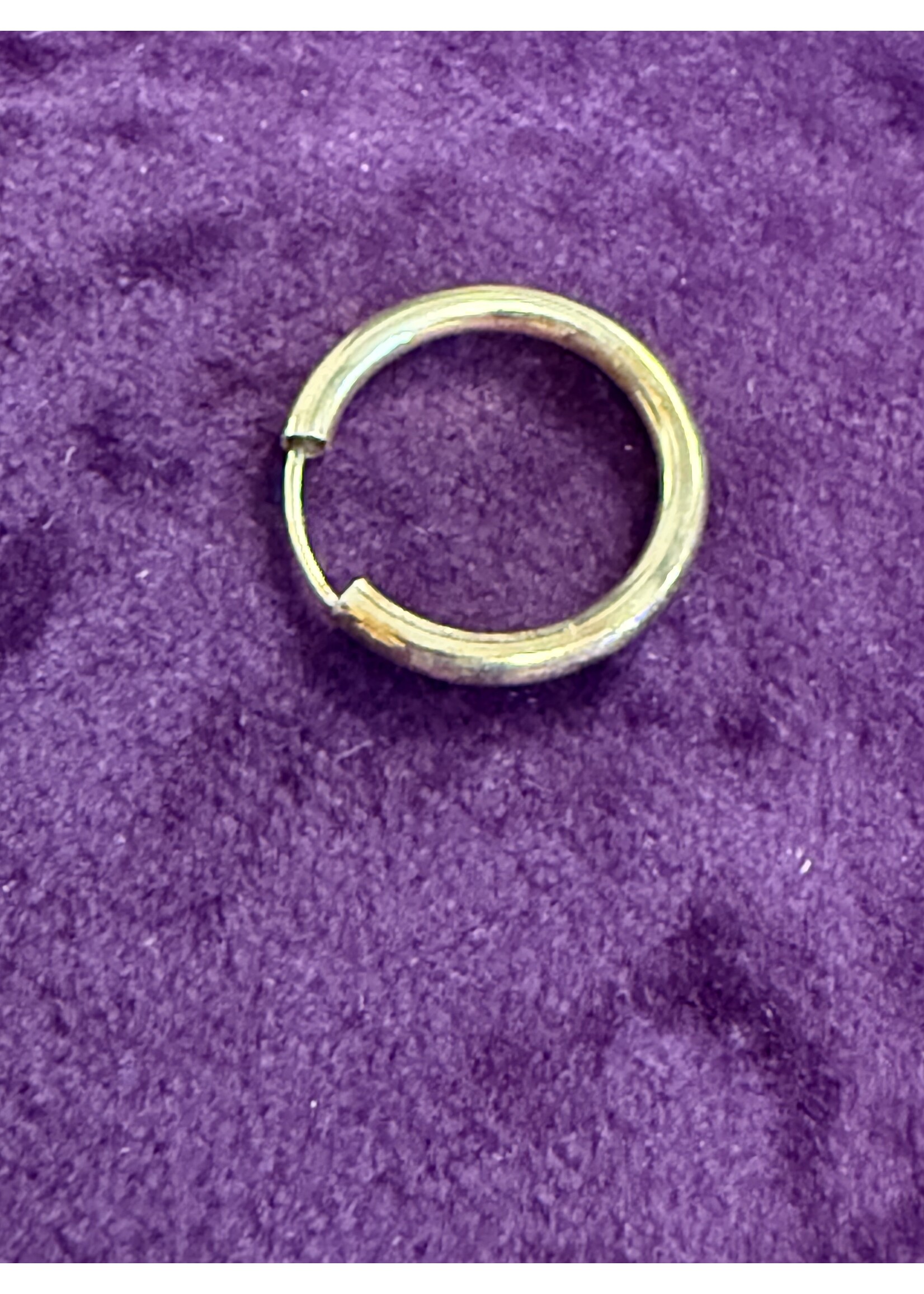 Vintage & Occasion Goud op zilver enkele oorring ronde buis 20mm 2.8