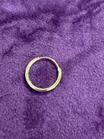 Vintage & Occasion Goud op zilver enkele oorring ronde buis 15mm 1.2