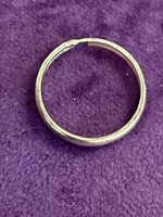Vintage & Occasion Goud op zilver enkele oorring ovaal buis 26mm 3.0