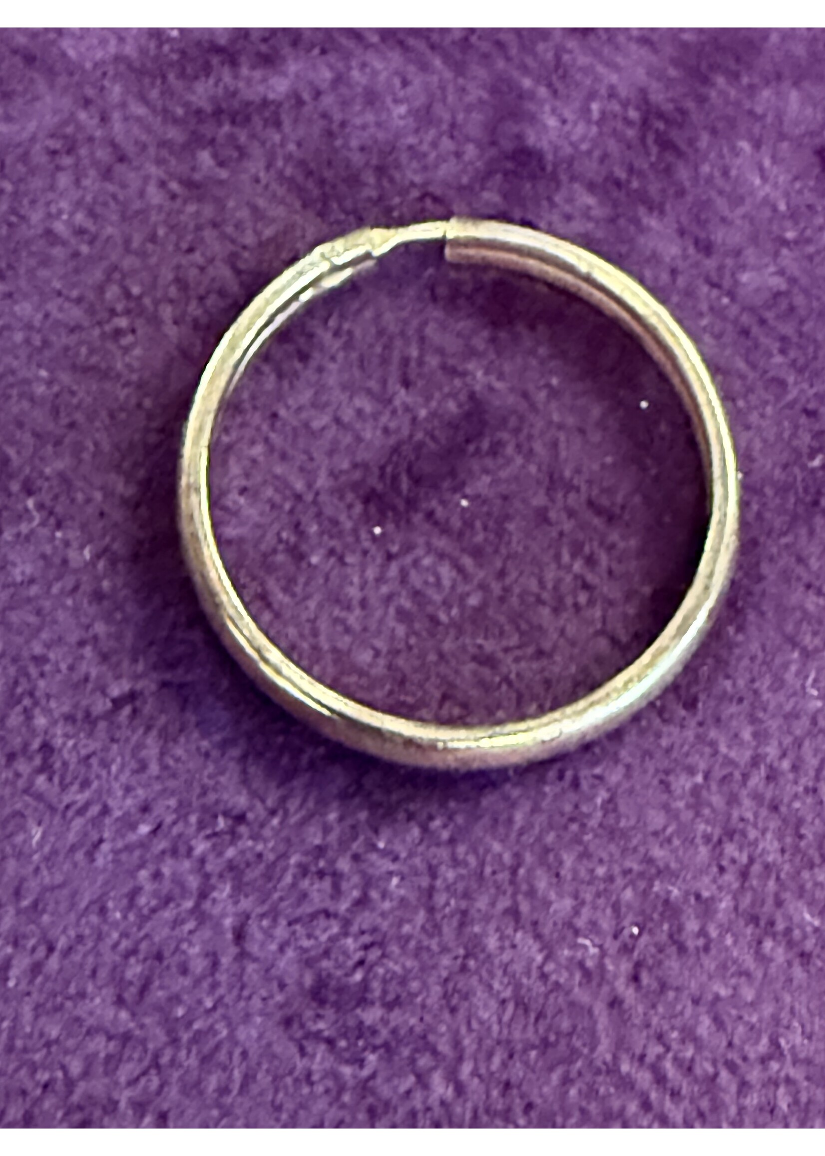 Vintage & Occasion Goud op zilver enkele oorring ovaal buis 26mm 3.0
