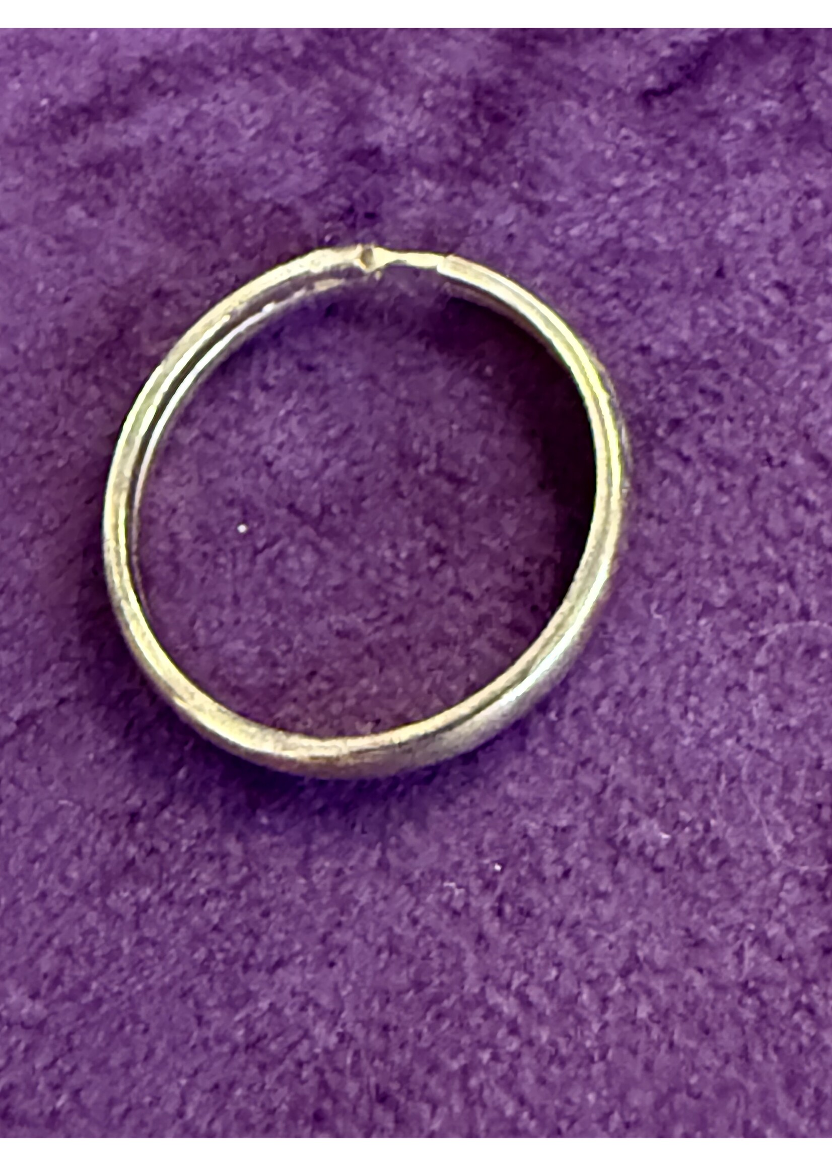 Vintage & Occasion Goud op zilver enkele oorring ovaal buis 26mm 3.0
