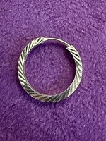 Vintage & Occasion Goud op zilver oorringen vierkant facet buis 20mm 2.0