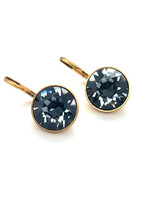 Vintage & Occasion Swarovski oorhangers met grijze stenen