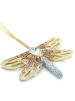 Vintage & Occasion Swarovski collier met vlinder - lengte collier