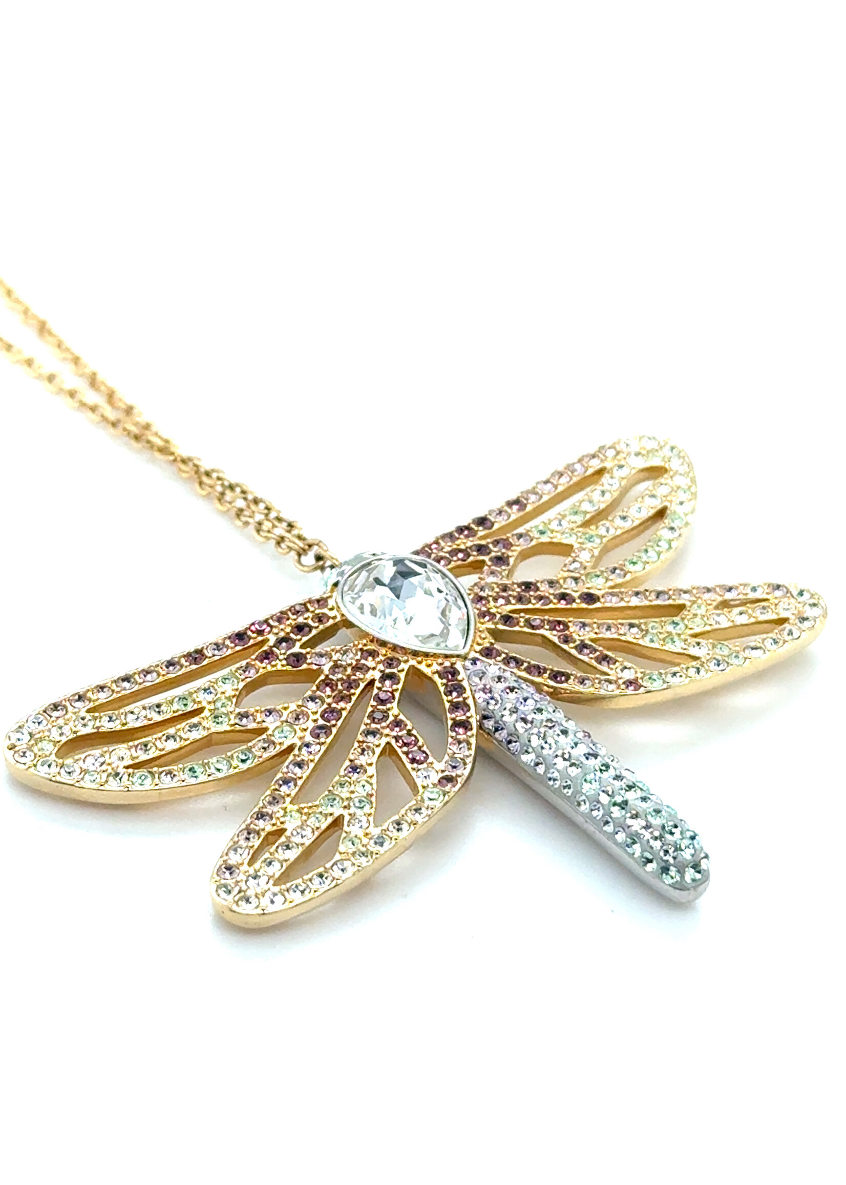 Vintage & Occasion Swarovski collier met vlinder - lengte collier