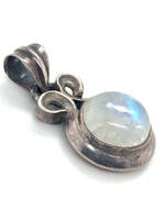 Vintage & Occasion Zilveren  925 hanger met ronde maansteen
