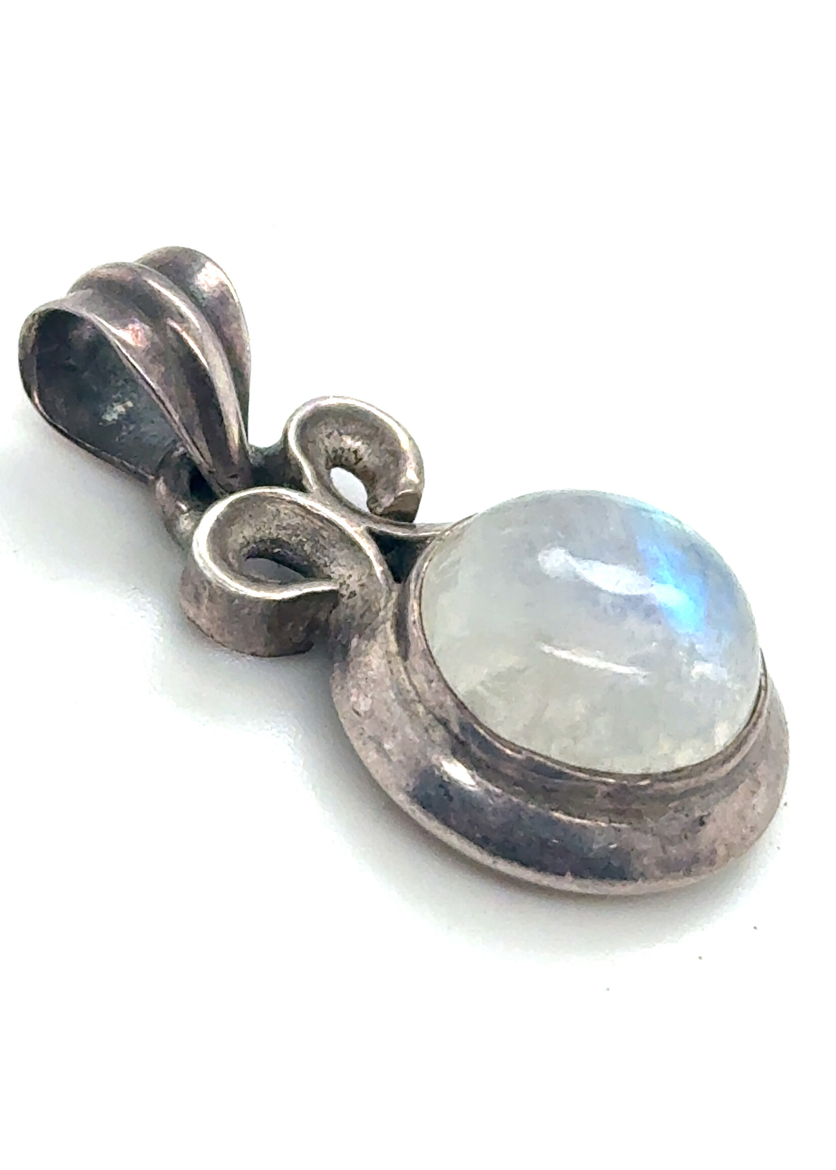 Vintage & Occasion Zilveren  925 hanger met ronde maansteen