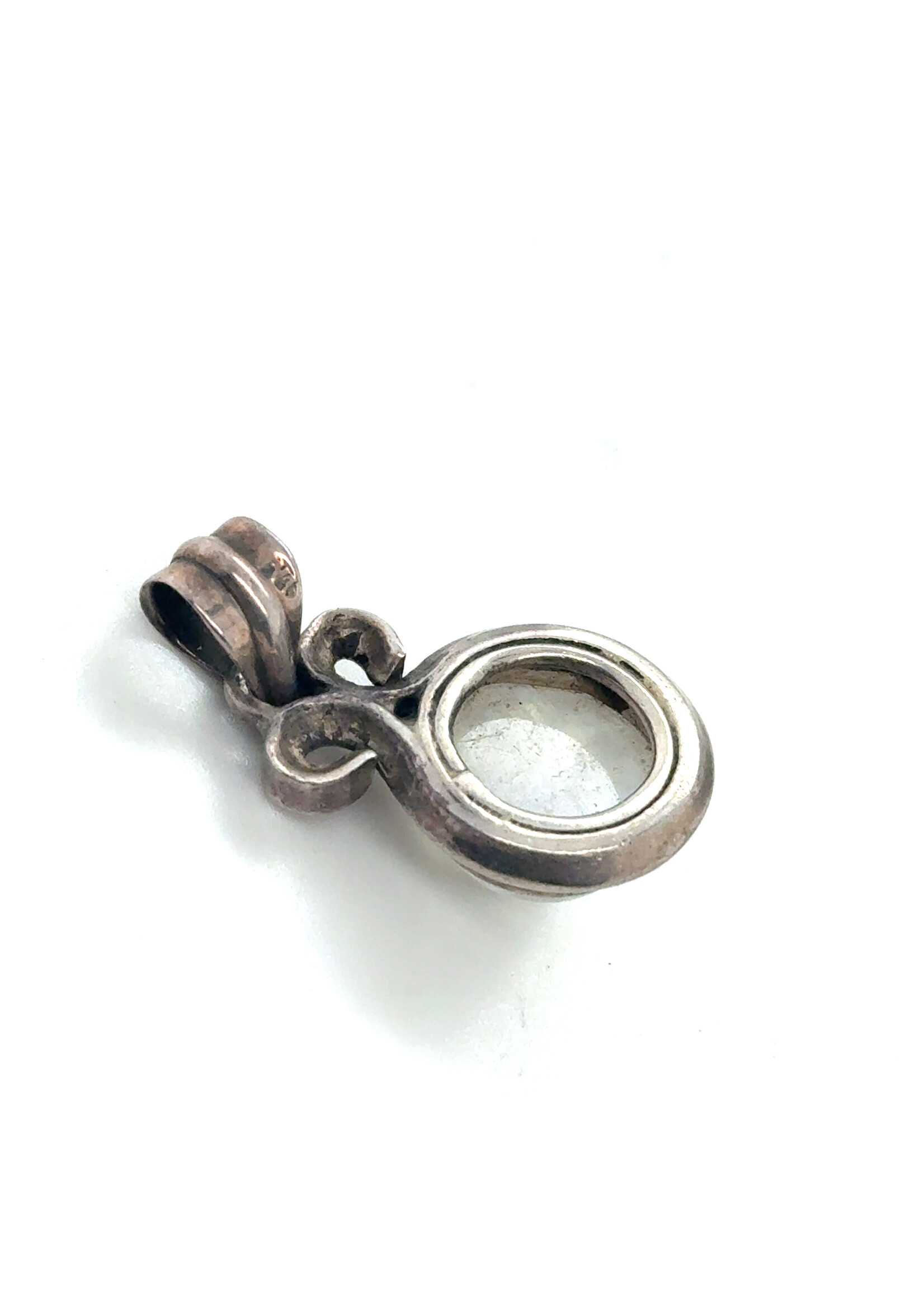Vintage & Occasion Zilveren  925 hanger met ronde maansteen