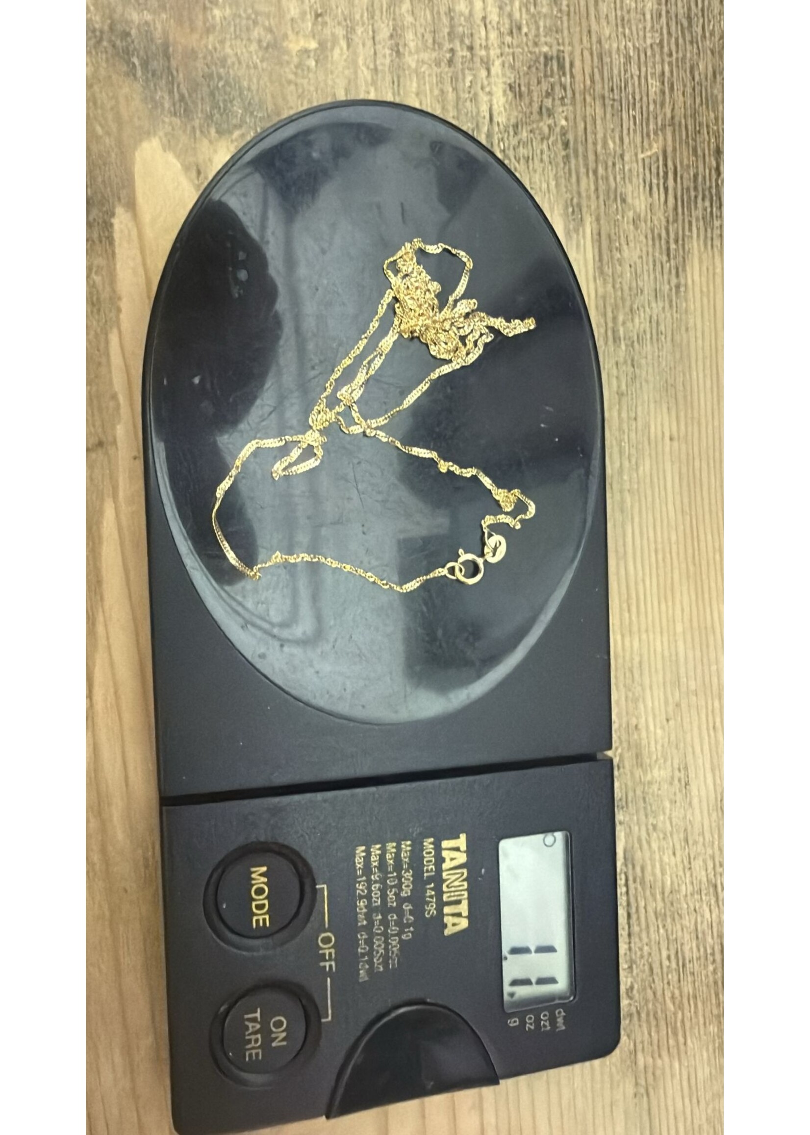 Vintage & Occasion Geelgouden 14 k Singapore ketting fantasie schakel 55 cm
