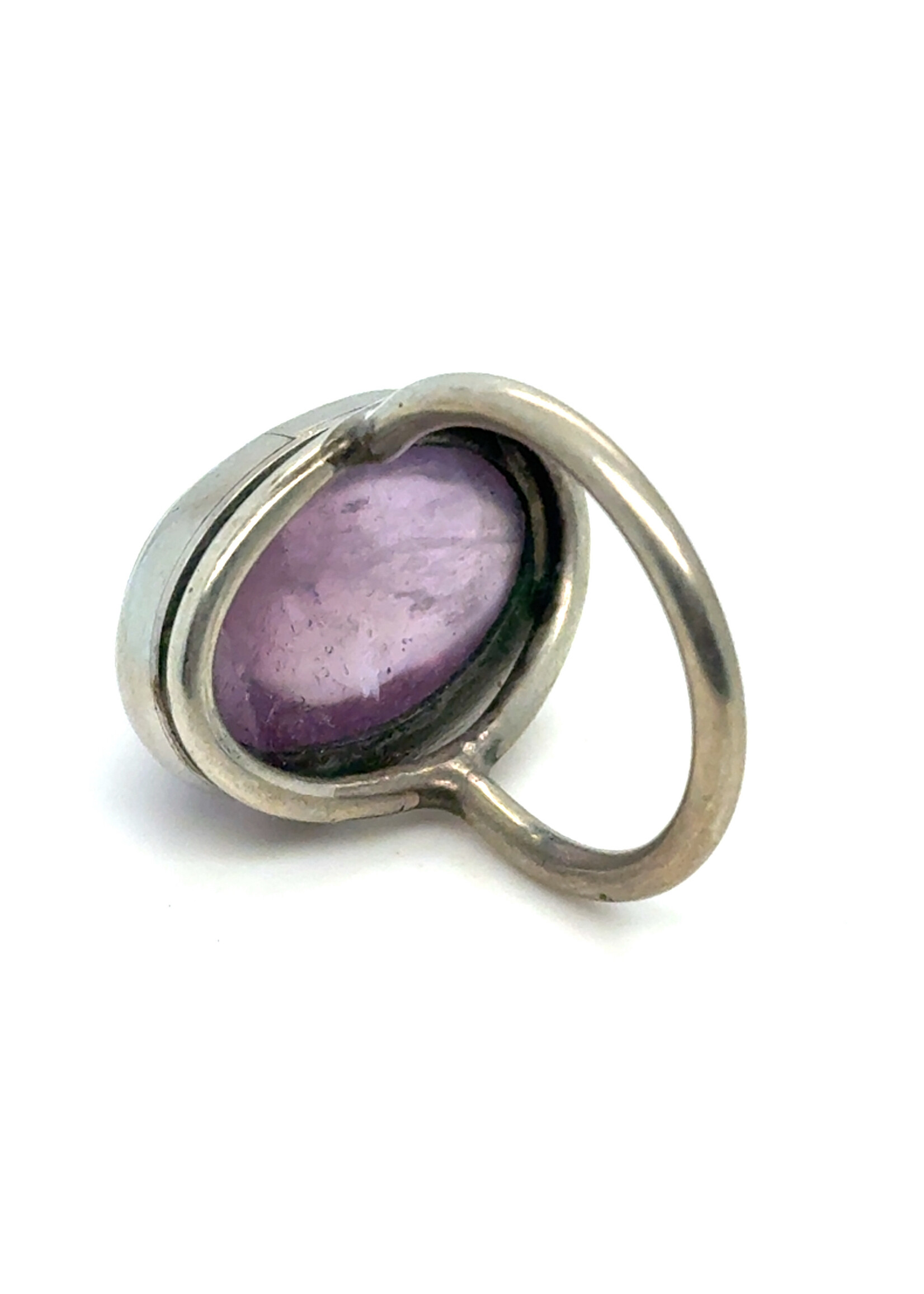 Vintage & Occasion Zilveren vintage ring met amethist - maat 17