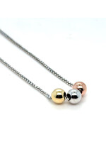 Cataleya jewels Zilveren colliers met tricolor bollentjes
