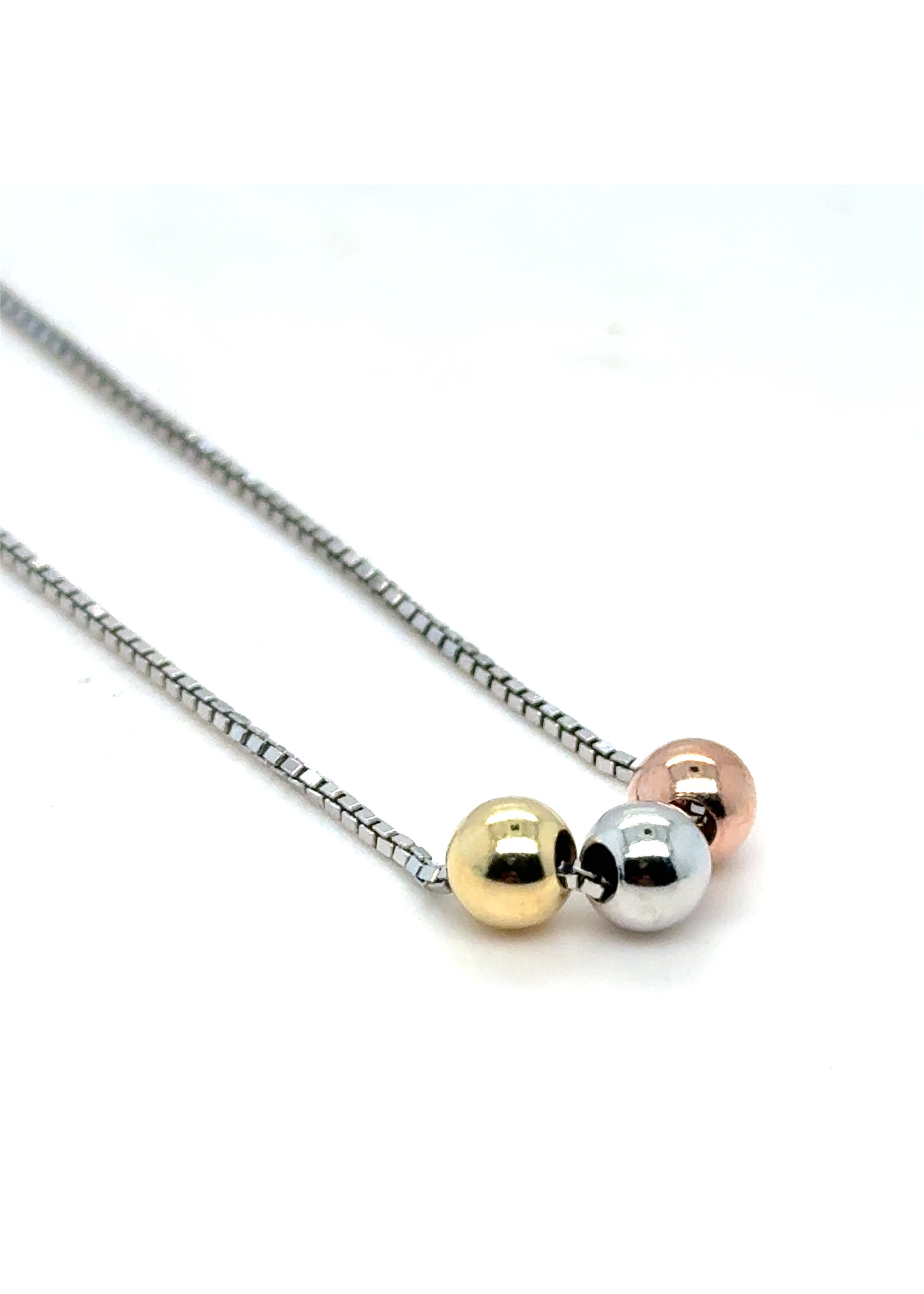 Cataleya jewels Zilveren colliers met tricolor bollentjes