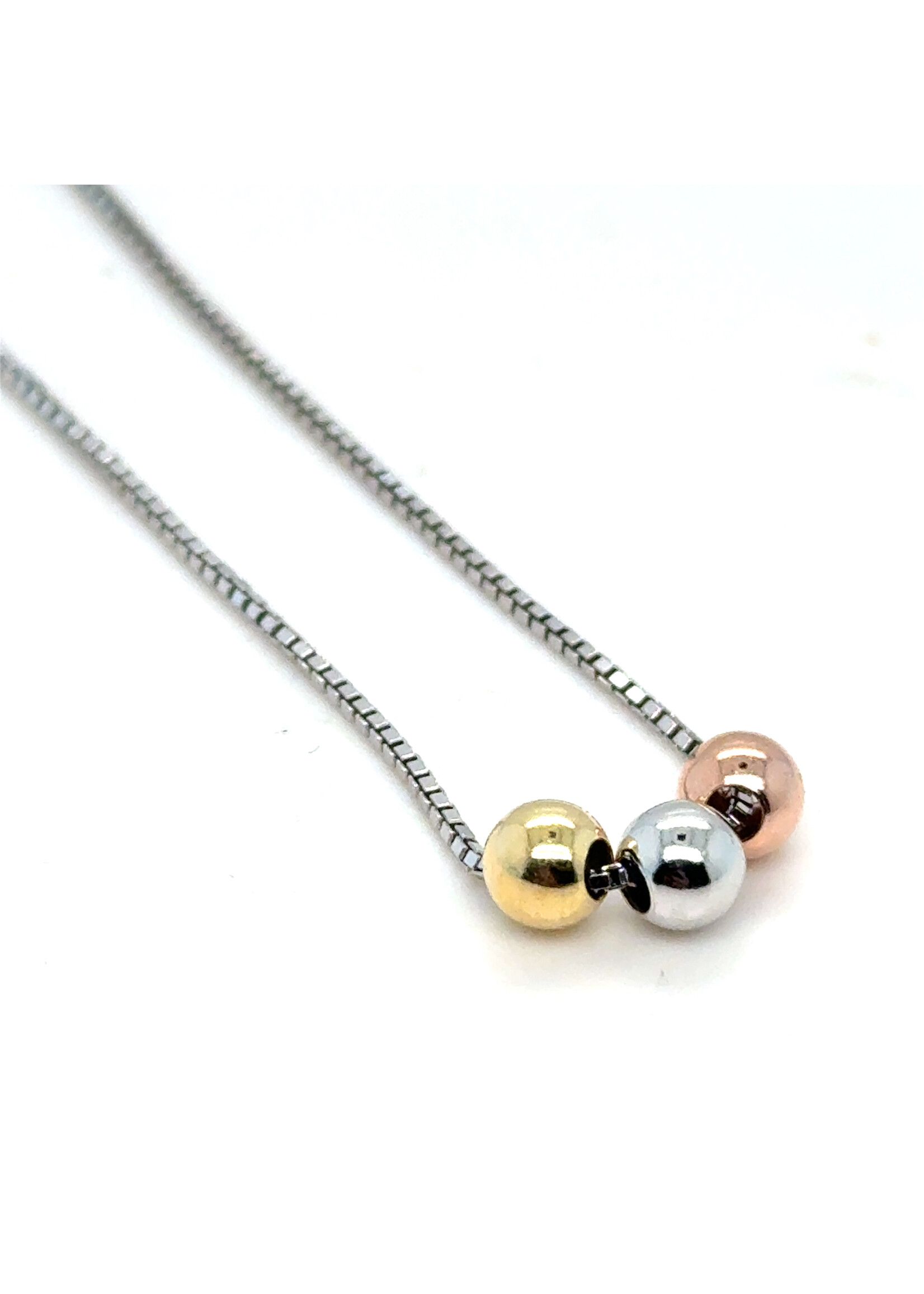 Cataleya jewels Zilveren colliers met tricolor bollentjes