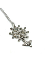 Vintage & Occasion Zilveren vintage collier met    markasiet