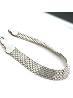 Vintage & Occasion Zilveren occasion gevlochten armband -18.5 cm