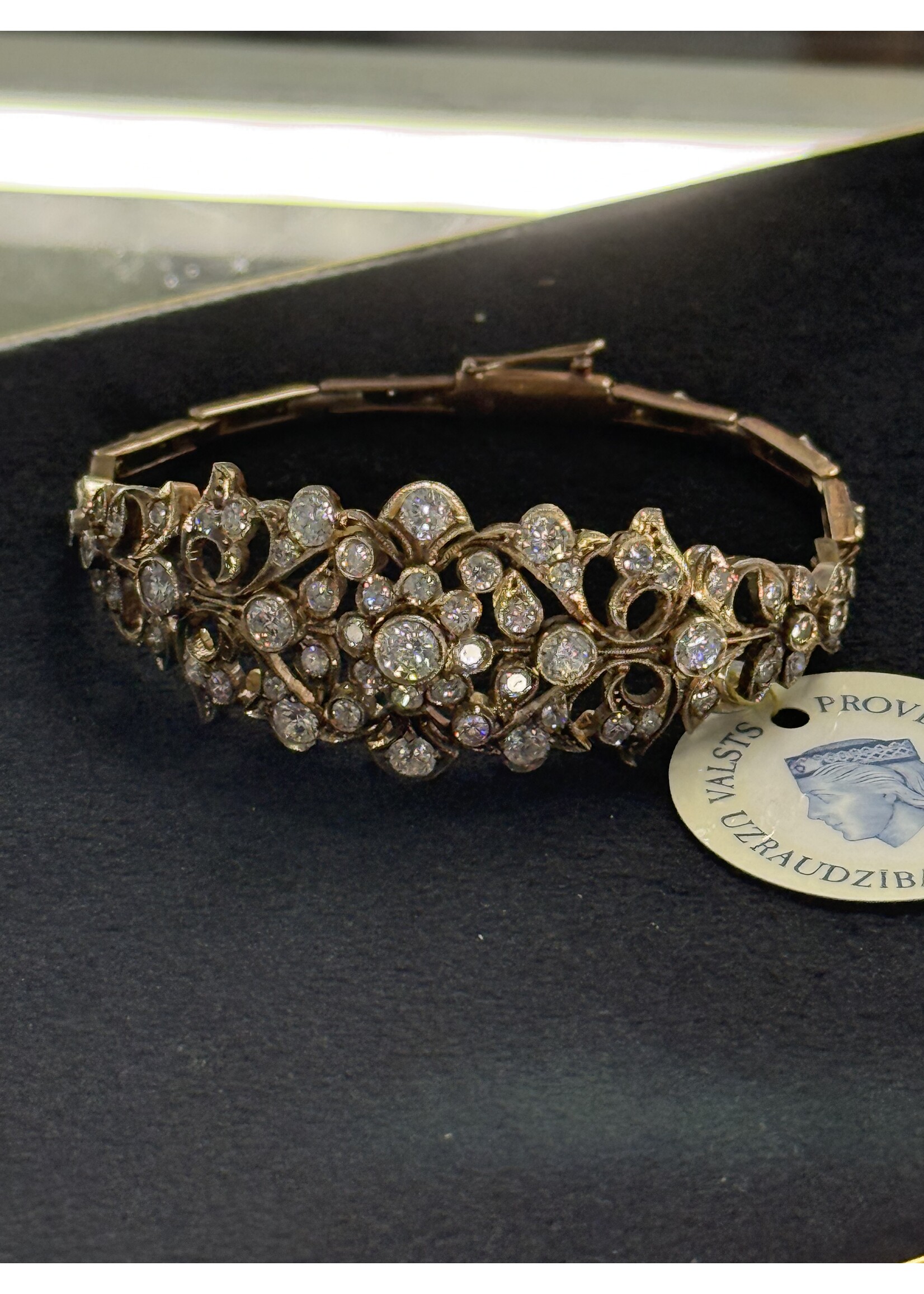 Vintage & Occasion Geelgouden armband met briljant