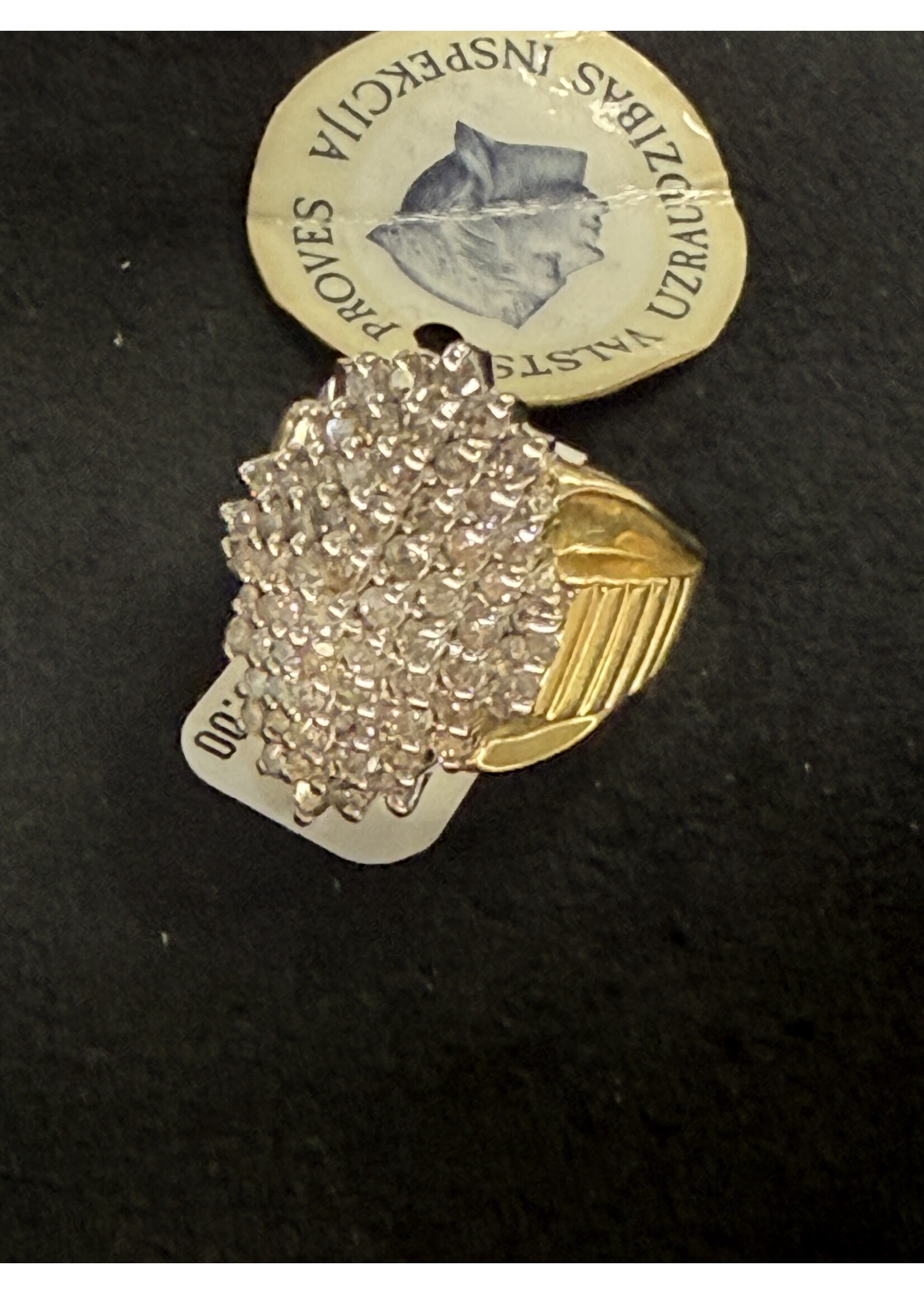 Vintage & Occasion Geelgouden ring met briljant