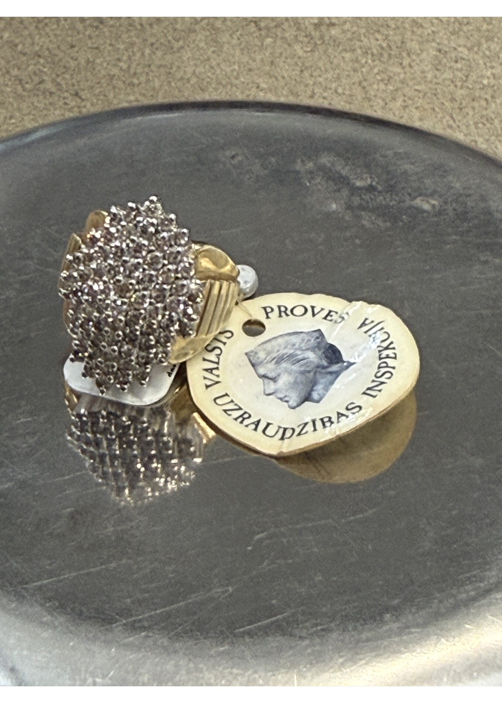 Vintage & Occasion Geelgouden ring met briljant