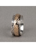 Jeh Jewels Ring zilver met Goldfilled artistiek  19968 - maat 22