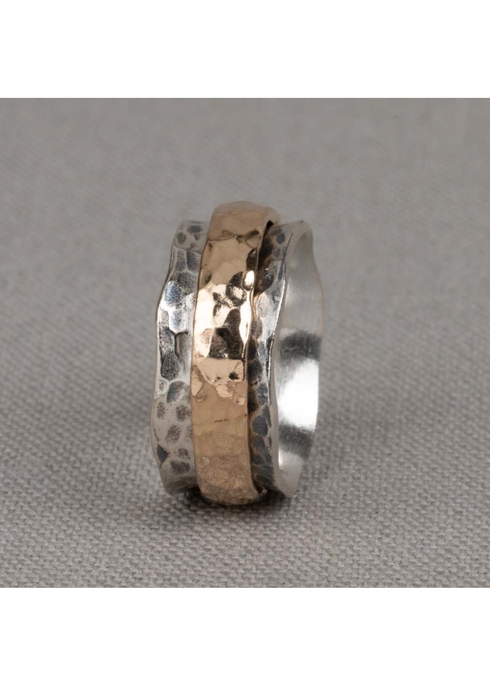 Jeh Jewels Ring zilver met Goldfilled artistiek  19968 - maat 22