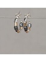 Jeh Jewels Ooringen  zilver oxy + Goldfilled 20522