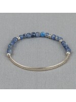 Jeh Jewels Armband zilver half half + Kyaniet 21368