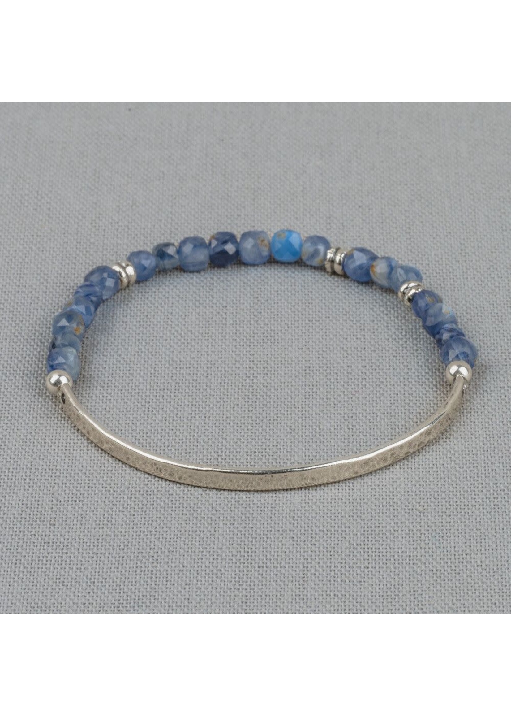 Jeh Jewels Armband zilver half half + Kyaniet 21368