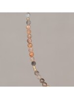 Jeh Jewels Collier Sparkling Gems Mixed Maansteen + Goldfilled