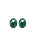Sparkling Jewels OORBEL EDELSTENEN SMALL OVAL MALACHITE