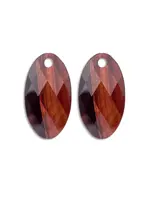 Sparkeling Jewels eagem15-fclf-l  OORBEL EDELSTENEN LARGE LEAF RED TIGER EYE