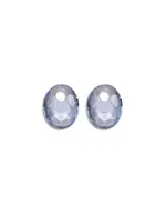 Sparkling Jewels ​OORBEL EDELSTENEN SMALL OVAL ICE BLUE QUARTZ eagem72-so