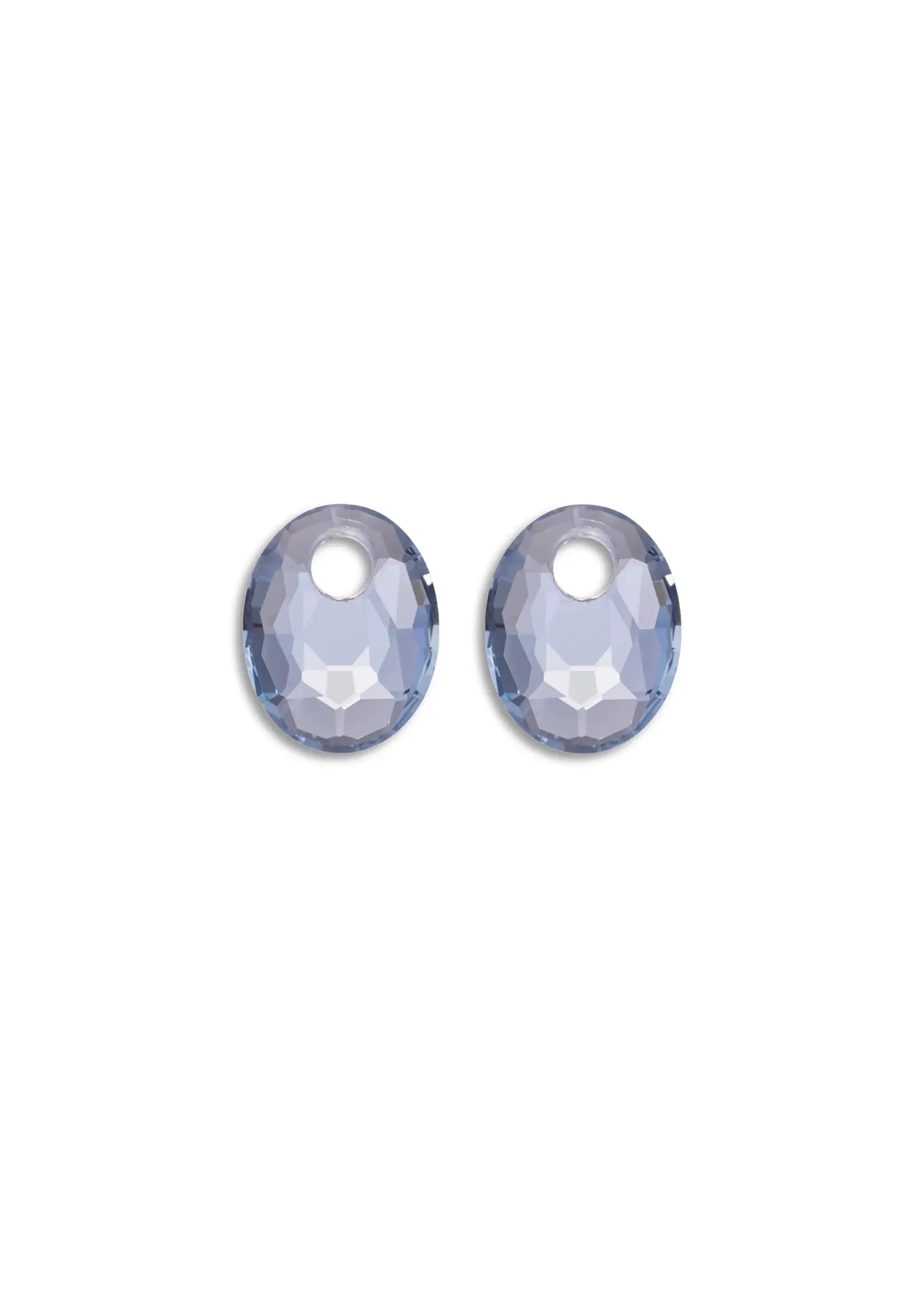 Sparkling Jewels ​OORBEL EDELSTENEN SMALL OVAL ICE BLUE QUARTZ eagem72-so