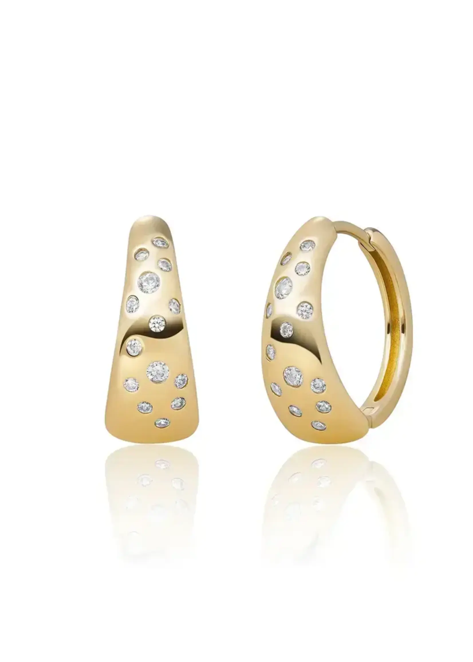 Sparkling Jewels Sparkling Jewels EAG52, Creolen zilver verguld