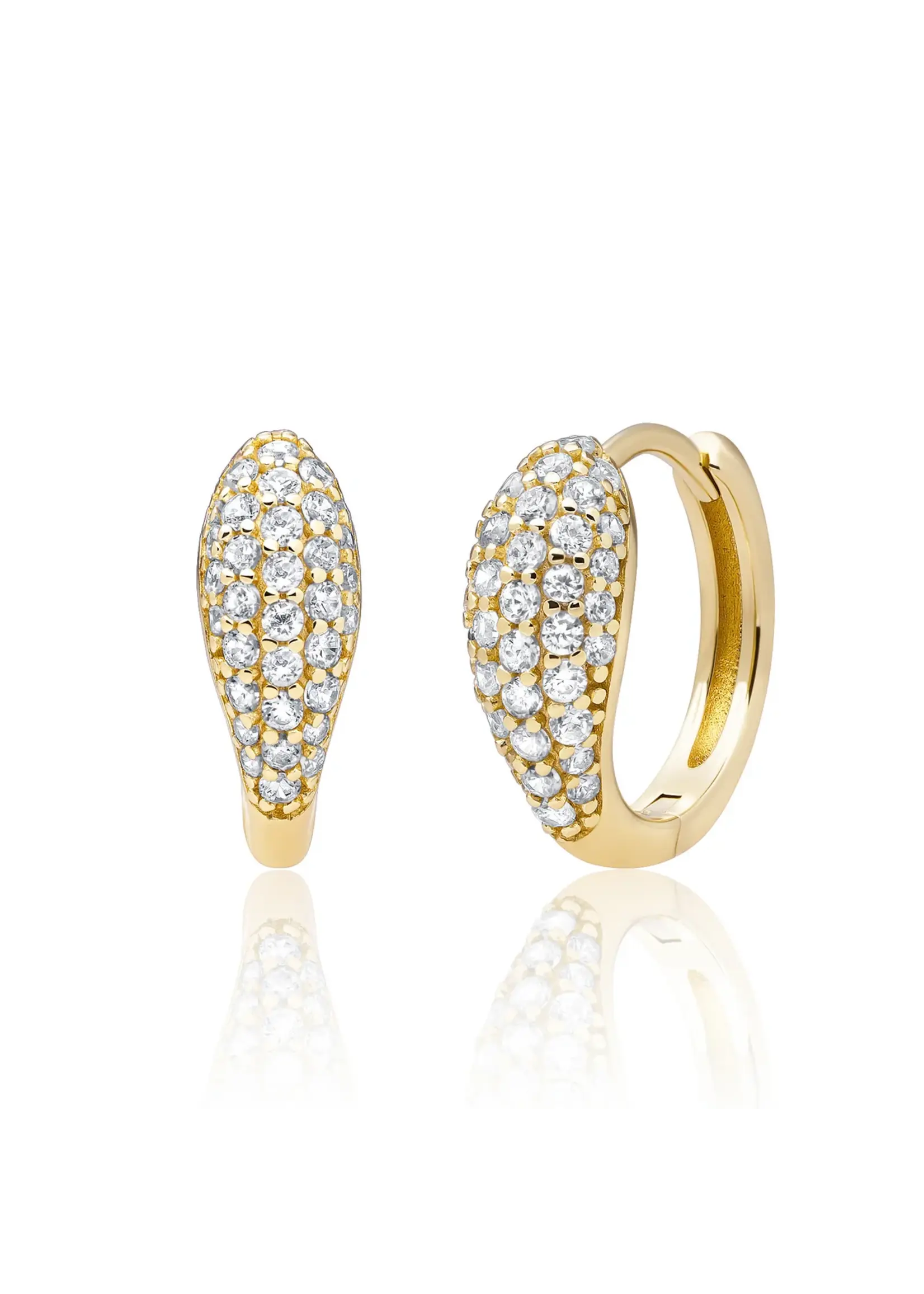 Sparkling Jewels EAG50 Sparkling Jewels Bold Fuse Small creolen zirconia verguld