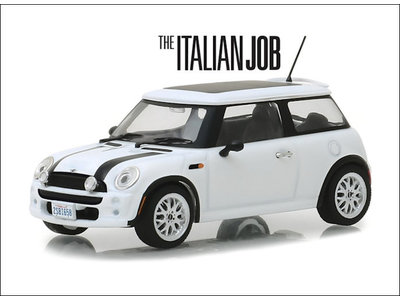 Greenlight  Mini Cooper S 2003 white/black (The Italien Job) - Model car 1:43
